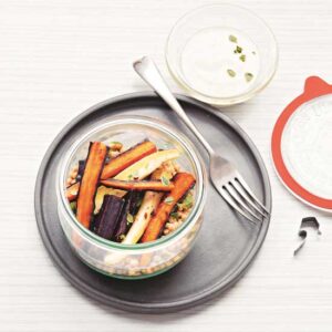 Giant Couscous and Heritage Carrot Salad Jar